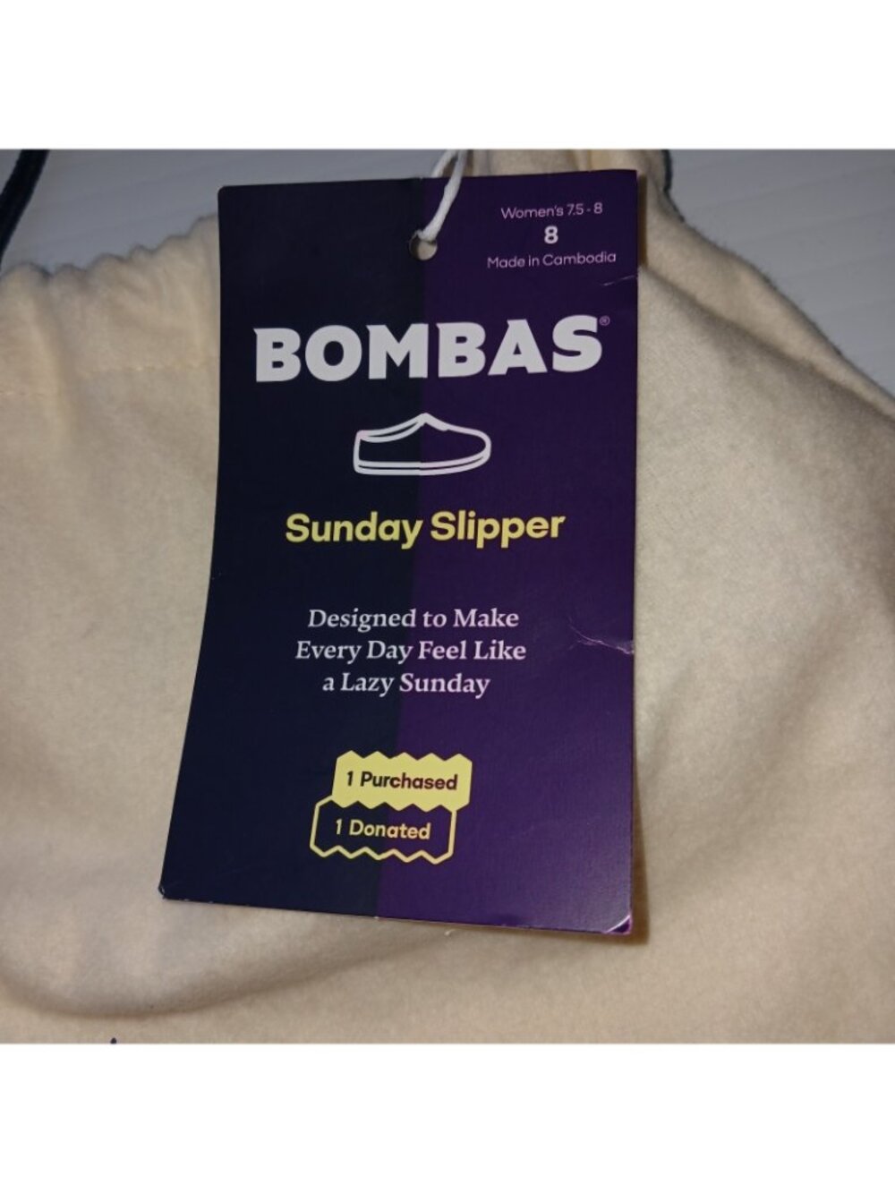 Bombas Sunday Slipper NEW Faux-Fur Sherpa Slip-On Mule Camel Women's 8 Dust Bag - Picture 2 of 7